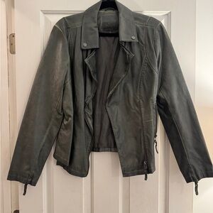 Max Studio Olive Leather Jacket
